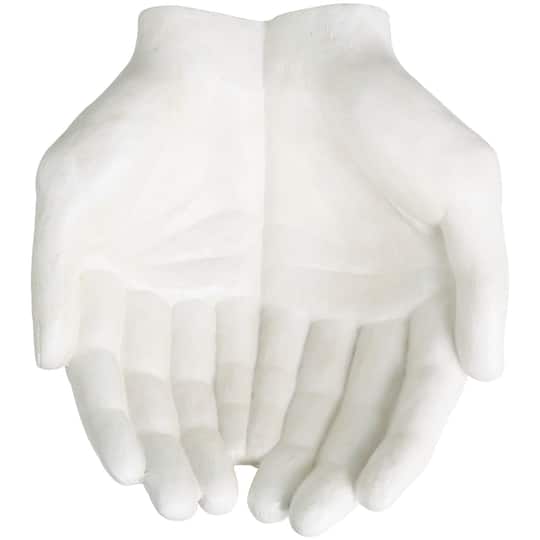 15" White Open Hands Sculpture
